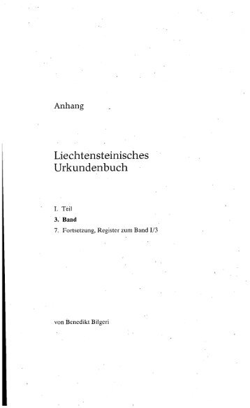 Liechtensteinisches Urkundenbuch - eLiechtensteinensia