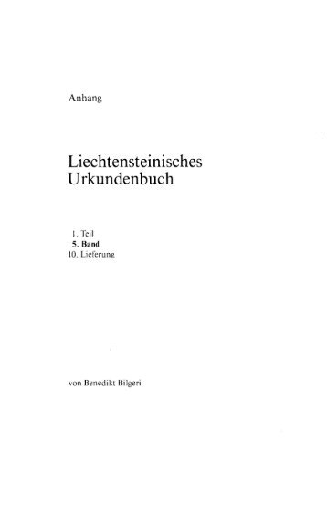 Liechtensteinisches Urkundenbuch - eLiechtensteinensia