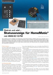 Statusanzeige für HomeMatic® - ELV