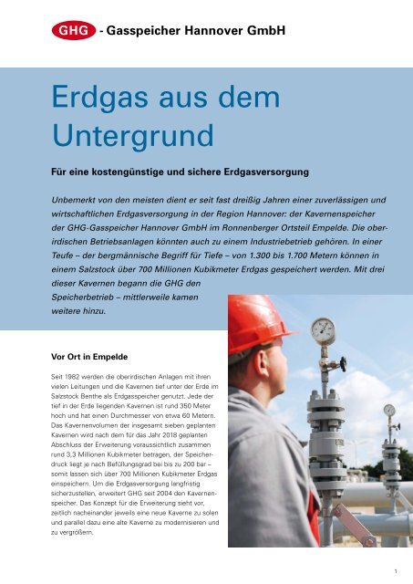 Erdgas aus dem Untergrund - Enercity