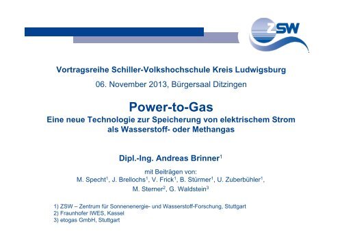 Power-to-Gas - energiekreis lokale Agenda21 Leonberg