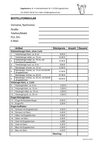 Bestellformular alle Engelprodkute 1 12 2013 - Engelskirchen