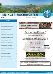 31. Januar 2014 - Gemeinde Eningen unter Achalm