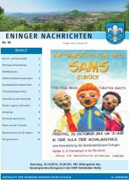 18. Oktober 2013 - Gemeinde Eningen unter Achalm