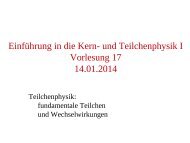 Einführung in die Kern- und Teilchenphysik I Vorlesung 17 14.01.2014