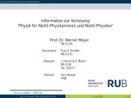 Physik für Nicht-Physikerinnen und Nicht-Physiker - Ruhr-Universität ...