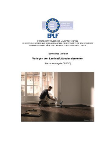 Verlegen von Laminatfußbodenelementen - EPLF
