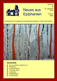 Februar / März 2014 - Epiphanien