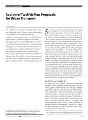 Review of Twelfth Plan Proposals for Urban Transport