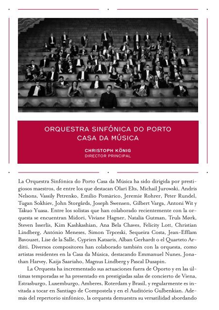 Orquestra sinfónica dO POrtO casa da música christOPh König ...