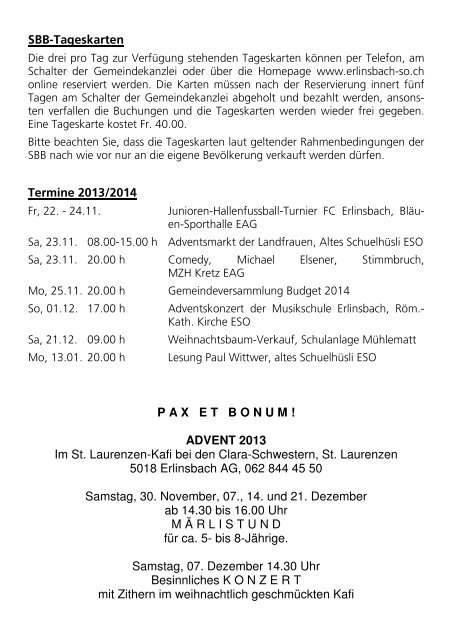 Bulletin-November2013 [PDF, 118 KB] - Erlinsbach SO