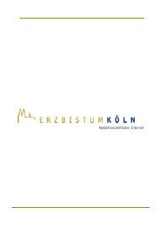 Redaktionsleitfaden Internet Version 1.0 - Erzbistum Köln