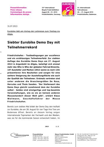 Pressebericht PDF - Eurobike