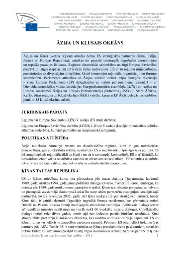 Āzija un Klusais okeāns - Europa