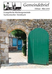 Februar - März 2014 - Evangelische Kirchengemeinde ...