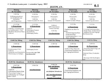 Der komplette Zeitplan