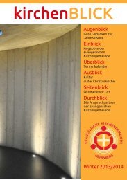 kirchenBLICK - Evangelische Kirchengemeinde Heinsberg