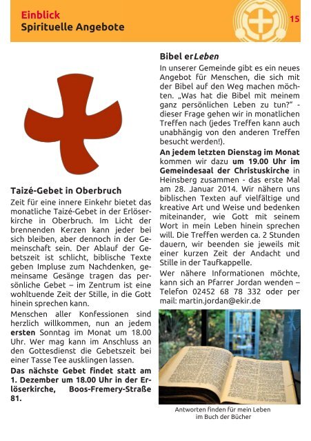 kirchenBLICK - Evangelische Kirchengemeinde Heinsberg