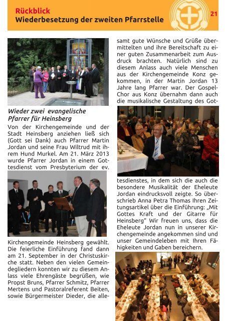 kirchenBLICK - Evangelische Kirchengemeinde Heinsberg