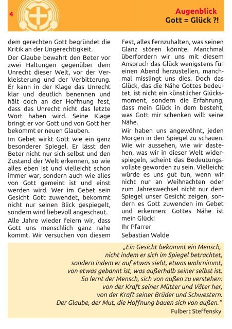 kirchenBLICK - Evangelische Kirchengemeinde Heinsberg