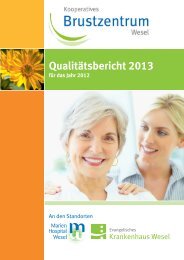 Qualitätsbericht 2013 - Evangelischen Krankenhaus Wesel