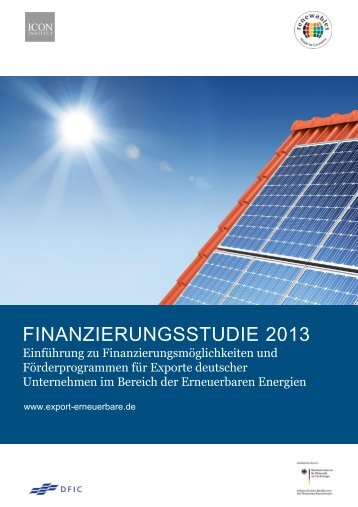 Finanzierungsstudie 2013 - Exportinitiative Erneuerbare Energien