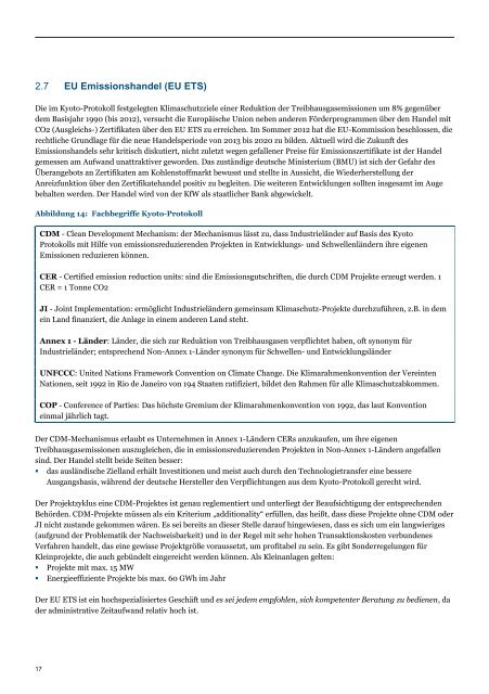 Finanzierungsstudie 2013 - Exportinitiative Erneuerbare Energien