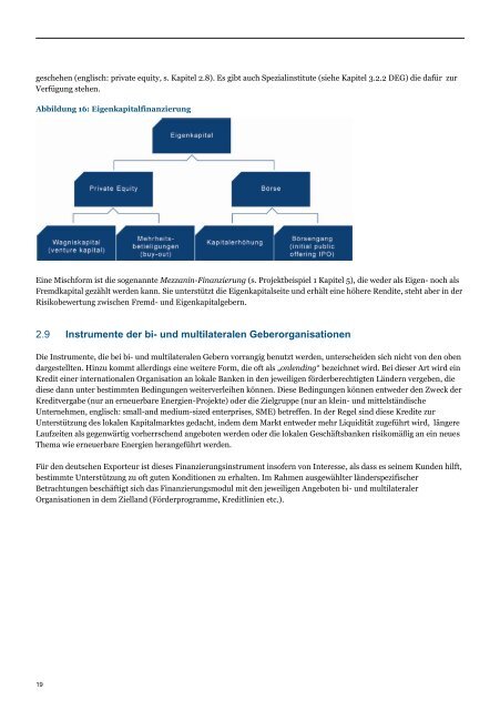 Finanzierungsstudie 2013 - Exportinitiative Erneuerbare Energien