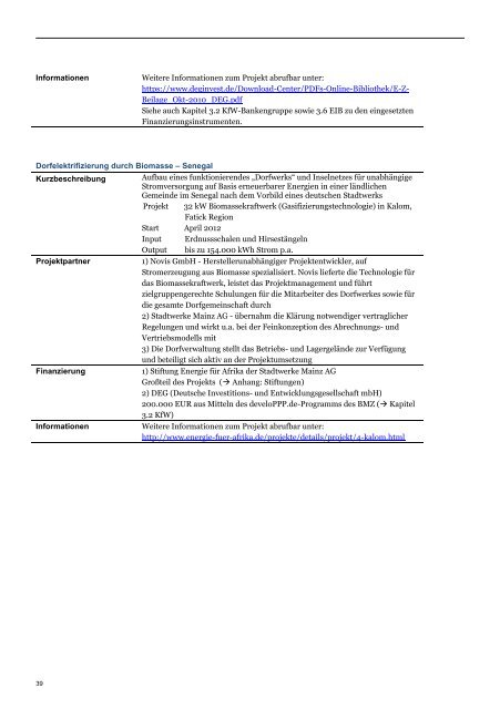 Finanzierungsstudie 2013 - Exportinitiative Erneuerbare Energien