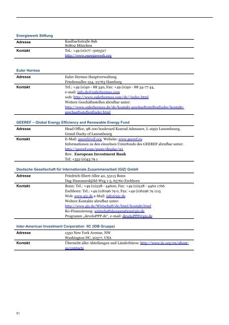 Finanzierungsstudie 2013 - Exportinitiative Erneuerbare Energien