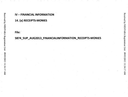 Supplemental Statement - FARA