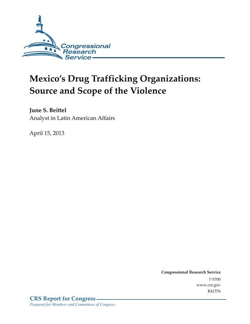 Mexico's Drug Trafficking Organizations - Federation of American ...