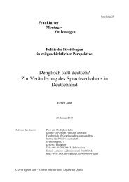 Denglisch statt deutsch? - Goethe-Universität