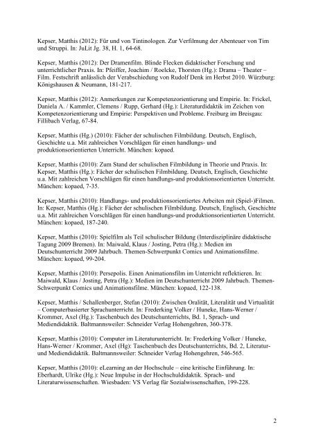 Publikationsliste als PDF-Dokument
