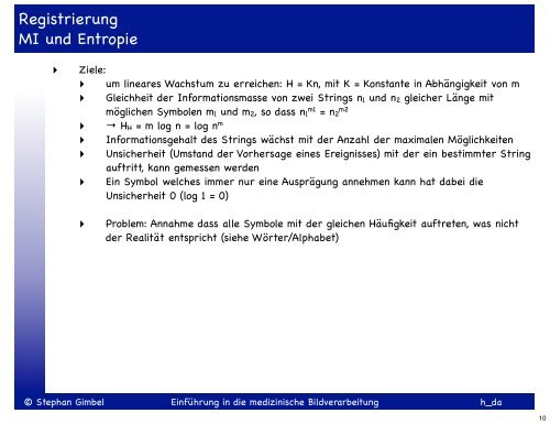 Registrierung II