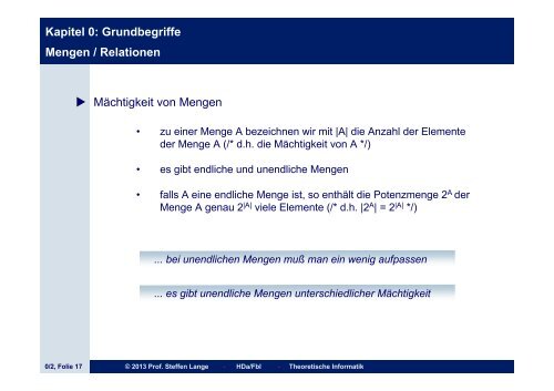 Kapitel 0: Grundbegriffe 0. Grundbegriffe 1. Endliche Automaten 2 ...