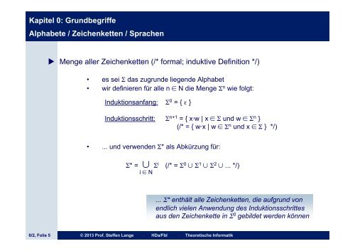 Kapitel 0: Grundbegriffe 0. Grundbegriffe 1. Endliche Automaten 2 ...