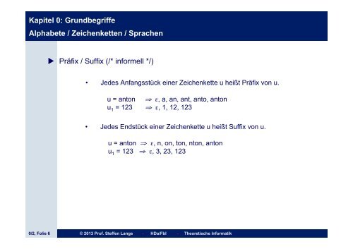 Kapitel 0: Grundbegriffe 0. Grundbegriffe 1. Endliche Automaten 2 ...