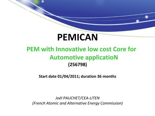 Presentation - FCH JU