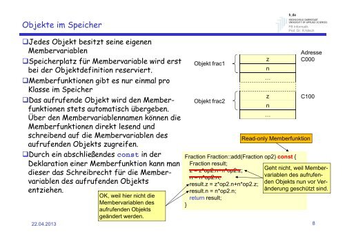 Programmieren 1 - Strukturen - Klassen - Objekte