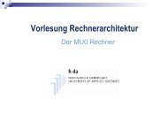 Vorlesung Rechnerarchitektur - Fachbereich Informatik