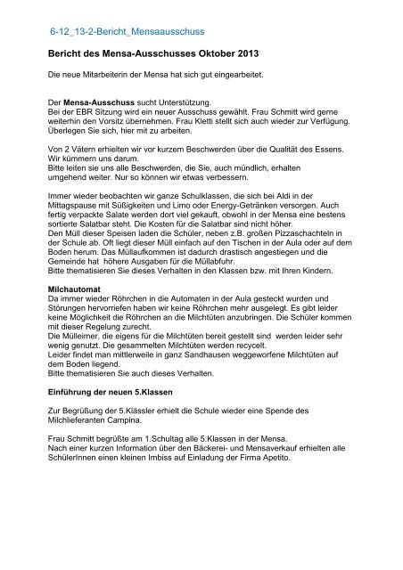 EB-Sitzung vom 04.11.13 - FEG Sandhausen