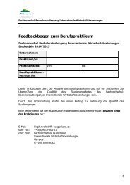 Feedbackbogen zum Berufspraktikum Deutsch - FH Burgenland