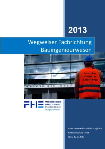 Wegweiser Fachrichtung Bauingenieurwesen - Fachhochschule Erfurt