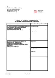 Antragsformular - Fachhochschule Brandenburg