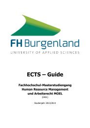 ECTS-Guide Masterstudiengang Human Resource ... - FH Burgenland