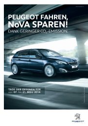 NoVA sparen mit Peugeot!