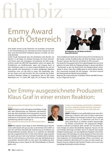 Emmy Award nach Österreich - Film and Music Austria