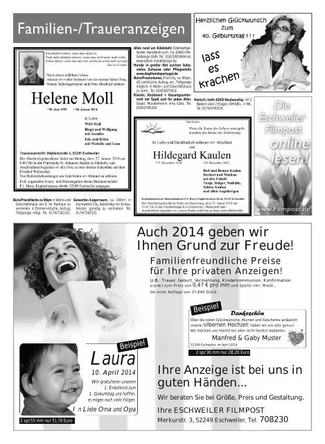 Ausgabe 4 vom 22. Januar 2014 - auf filmpost.de