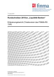 Erläuterungsbericht - Finma